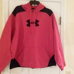 Mens red and black Under Armour Hoodie